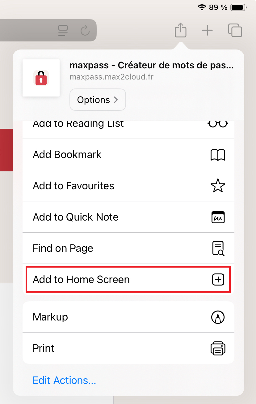 Méthode iOS